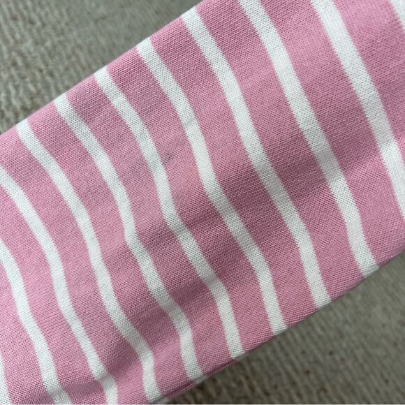 Boden Pastel Pink Striped Cotton Blouse With Ruffle Sleeves - Picture 12 of 13